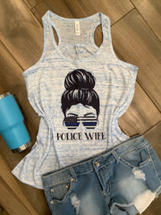 Messy Bun Police Wife Shirt