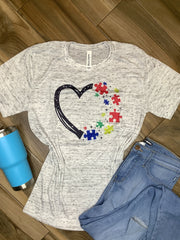 Autism Awareness Puzzle Heart Shirt