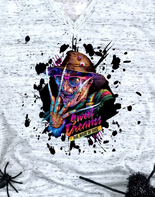 Sweet Dreams Are Made of This Freddy Krueger Halloween Marbled Shirt
