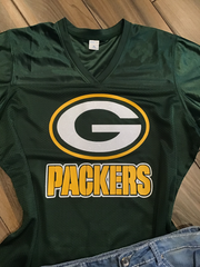 Green Bay Packers Inspired Glitter Top