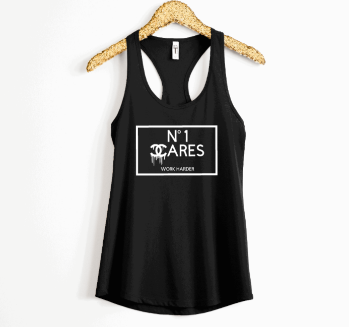 Lulu Grace Designs Chanel No 1 Cares Shirt: Women’s Fitness & Everyday Apparel Small / Ladies Ribbed Tank