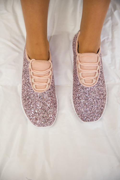 Pink Glitter Glam Sneakers