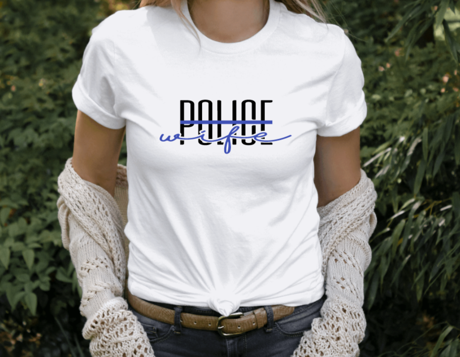 Police Thin Blue Line Wife Shirt