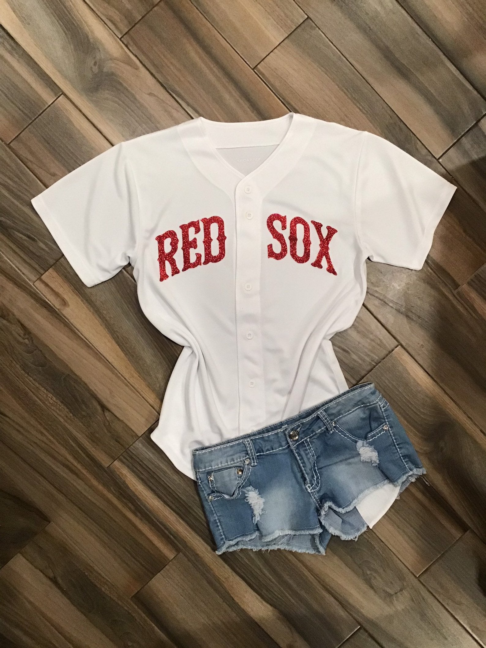 Lulu Grace Designs White Tampa Bay Rays Inspired Baseball Jersey: Baseball Fan Gear & Apparel for Women S / Ladies Muscle Tank