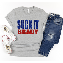 Suck It Brady Football Glitter Shirt