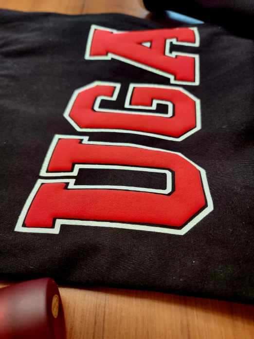 University of Georgia UGA 3D Puff Glitter Top