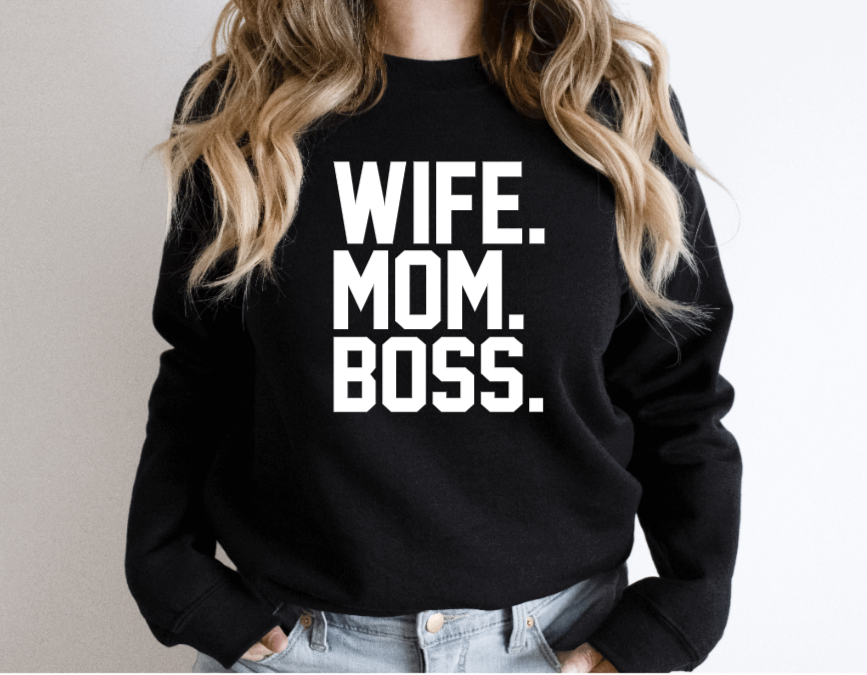 Customizable Wife Mom Boss Shirt