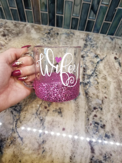 Wifey Glitter Coffee Mug